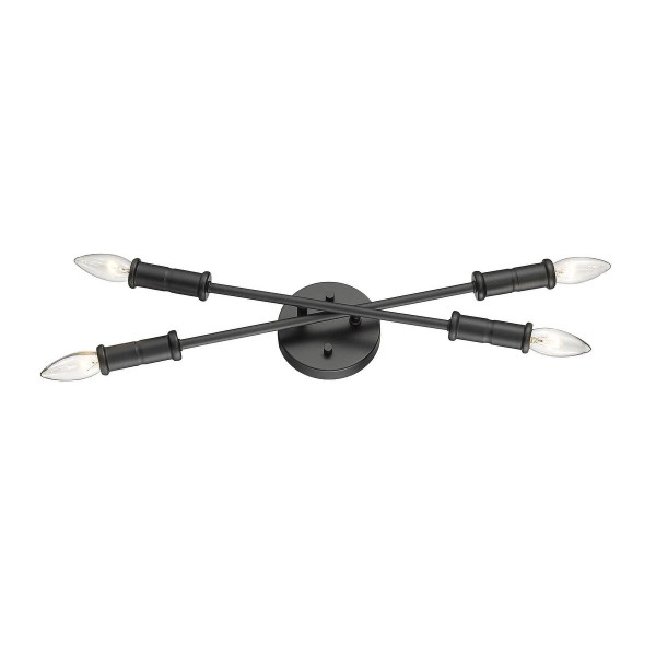 CFC Enterprises Carrington Small Matte Black Bulb Vanity or Sconce