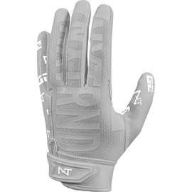 Nxtrnd G2 Pro Football Gloves, Men's Ultra Sticky Elite Receiver Gloves (Grey, Medium)