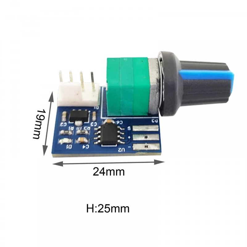 Fan Speed Controller, PWM Fan Control, DC 12 V 4