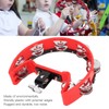 Tambourine Single Row Metal Jingle Bells Handheld Percussion Drum Instrument