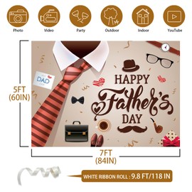 woodbu 7X5FT Father's Day Backdrop,Fathers Day Banner Father's Day Background Happy Fathers Day Backdrop Family Decor Backdrop Fathers Day Backdrop Party Decor Supplie