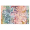 Rugshop Contemporary Distressed Abstract Washable Non Slip Area Rug 2'