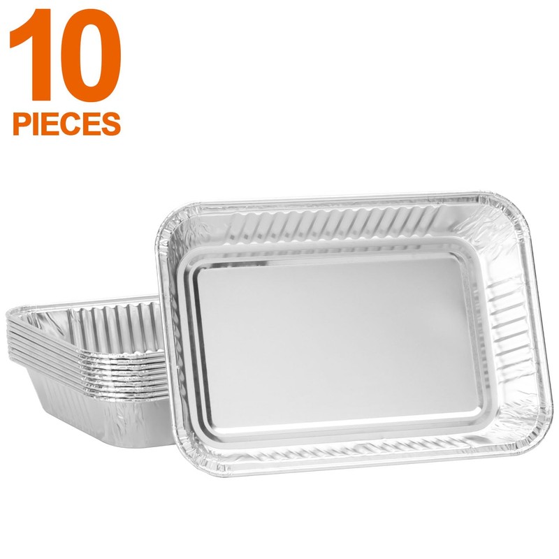 DELSbbq 69804 Grease Tray with 10-Pcs 6415 Drip Pan Liner