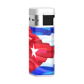 Triple Torch Lighter, Art by Charlie Turano III, One Nation Series, Cuba Flag
