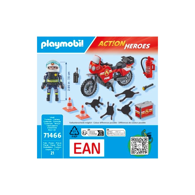 Playmobil 71466 Moto de Bomberos