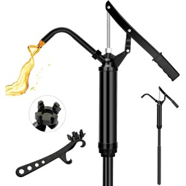 Lever Action Barrel Pump,Heavy Duty 55 Gallon Drum Pump,Bung Wrench Drum Pump for Opening 10 to 55 Gallon Drums,Manual Oil Drum Pump,Ideal For Transferring Heating Oil, Motor Oil, Transmission Fluid