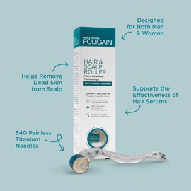 Foligain Hair & scalp roller with 540 titanium needles
