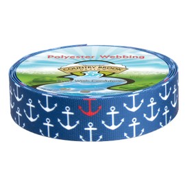 Country Brook Design - Anchors Away Polyester Webbing (1 Inch, 10 Yards)