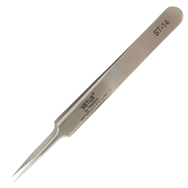 P-Beauty Cosmetic Accessories Vetus Eyelash Tweezers for Eyelash Extension ST-14,