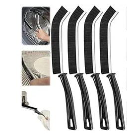 MEISO 4Pcs Cepillo para Limpieza De Grietas, Cepillo Limpieza Espacios De Cerdas Duras, Cepillo para Fregar Limpiador De Lechada para Juntas Profundas De Azulejos De Baño De Cocina, Negro