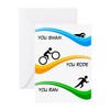 CafePress Triathlon Folded Greeting Card Matte