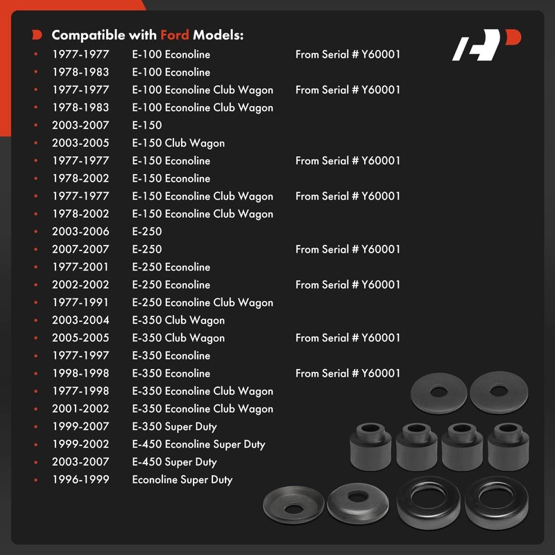 A-Premium 4 x Front Radius Arm Bushing Kit, Compatible with