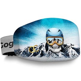 GogglesCover Premium : Protective ski and snowboard goggles cover, mountain skeleton design