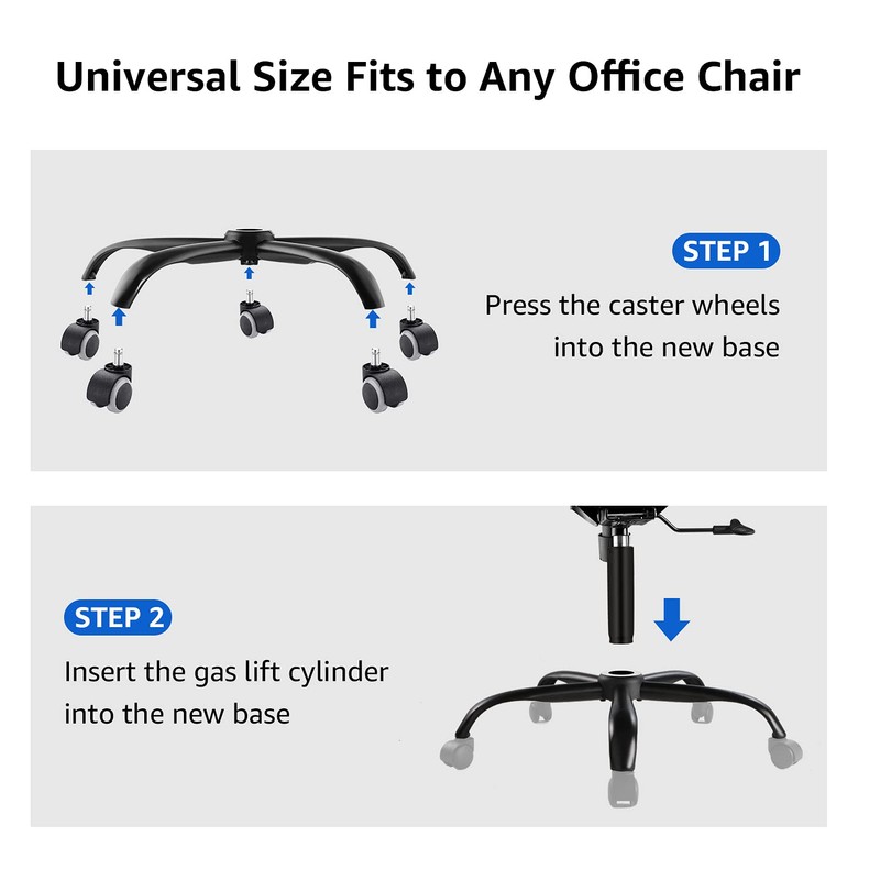 MASTERY MART Heavy Duty Office Chair Base Replacement, 2500 Lbs,
