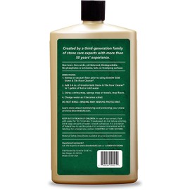 Granite Gold Stone And Tile Floor Cleaner - No-Rinse Deep Cleaning Granite, Marble, Travertine, Ceramic Solution - 32 Ounces (Packaging may vary)