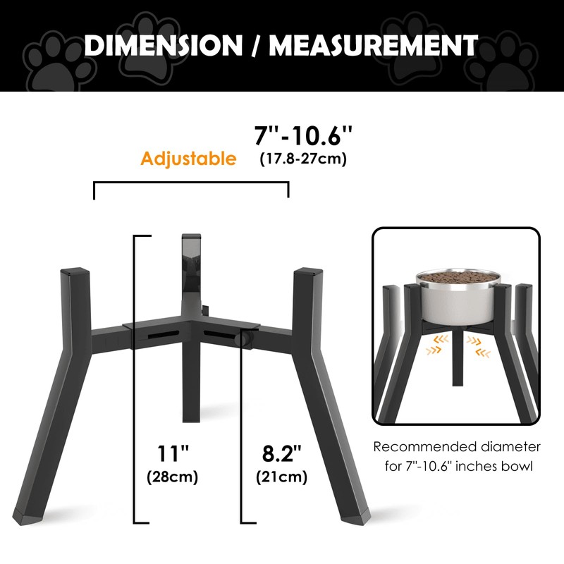 SHAINFUN Raised Dog Bowl Stand for Large Dogs 11" Height