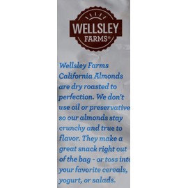Wellsley Farms Unsalted Almonds Dry Roasted, 40 Ounce