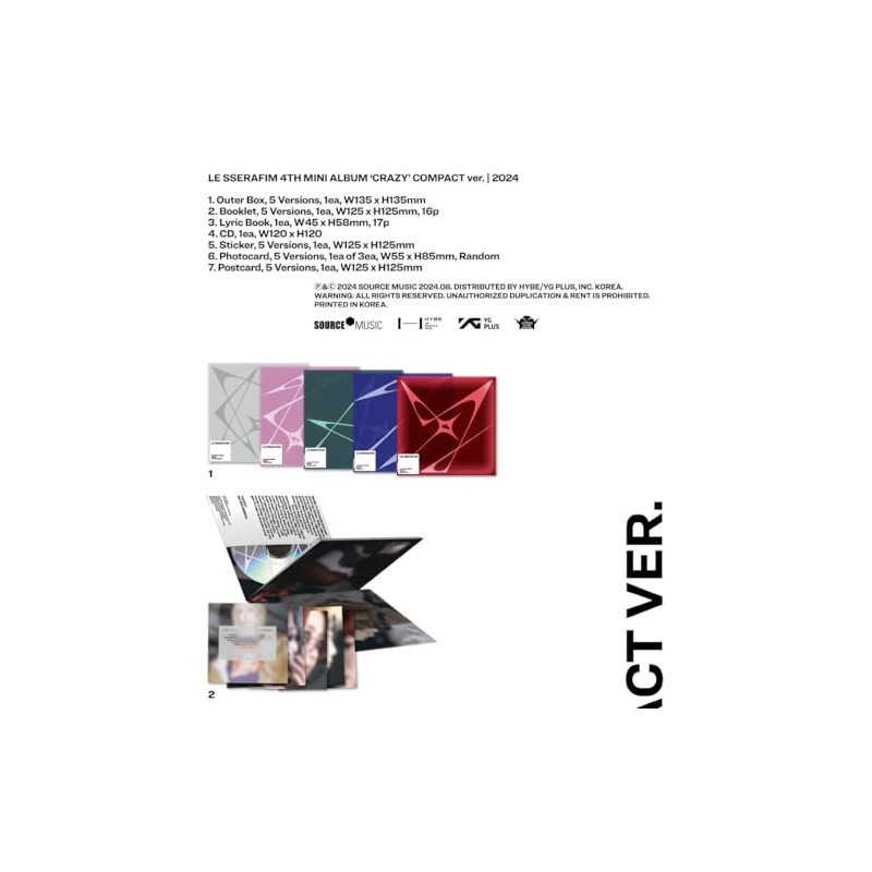 LE SSERAFIM - 4th Mini Album Crazy [Compact ver.] (SAKURA