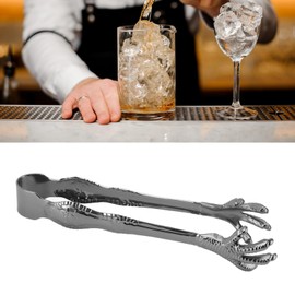 Pinzas para Hielo Estilo Garra de Águila, Pinzas de Acero Inoxidable de Grado Alimenticio para Cubiteras, Pinzas para Cubitos de Azúcar, Pinzas de Cocina Seguras (Black Plating)