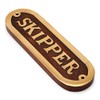 NKlaus Maritime Door Sign Skipper Brass and Wood 17 x