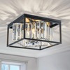 LumFurn 4-Lights K9 Crystal Ceiling Light, Close to Ceiling, 2-Tier