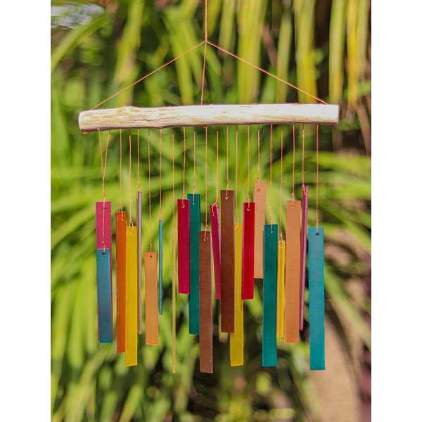 My Family House Glass Wind Chime - Simple Rectangle in