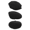 TruClothing.com Men's Herringbone Tweed Design Grandad Style Hat, black