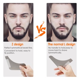 MYCARBON Stencil Care Beard Design Beard Shapes For Chin Beard Sideburns Neck, Comb for Full Beard And 3 Day Beard