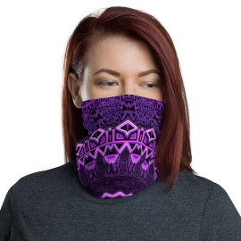 ET-collect Purple Balance Face Cover and Neck Gaiter, A Washable and Reusable Face Shield,