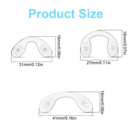 XLIUAX Glasses Nose Pad, 15 Pcs Glasses Nose Pad Replacement Silicone Eyeglasses Noses Pads for Eyewear Repair Screw-in Eyeglass Pads U Shape Accessories Anti-Slip Replacement Fixing 3 Size Picks