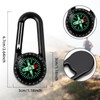 Compass with Carabiner Hook, Compass Carabiner Mini Compass Outdoor Compass