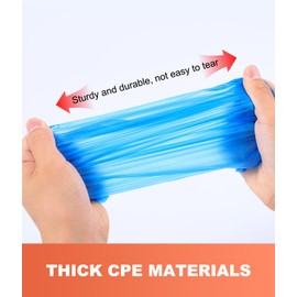 Shoe Covers Disposable – 100 Pack (50 Pairs), Roll-Pack CPE Boot Covers, Waterproof, Stretchable, Fits Up to Men’s 10 / Women’s 12, Ideal for Indoor & Outdoor Use, Easy Storage – Blue