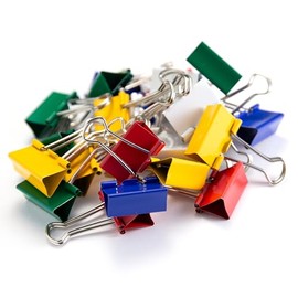Officemate 31029 Binder Clips, Medium, Pack of 24, Assorted Colors