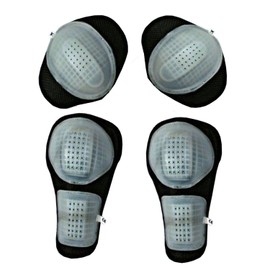 4 piezas CE armadura dura extraíble para motocicletas, chaquetas de piel, textiles, todas las marcas, Espalda y blanco, Universal Fit