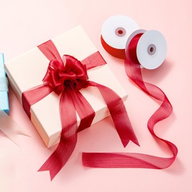 CHUQING Gift Ribbon Blue Chiffon 1.5 inch Wide Ribbon Decorative Ribbon Fabric Ribbon Wedding Gift Ribbons Chiffon Ribbon