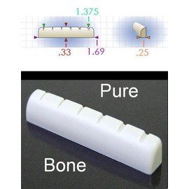 GeetarGizmos FREE SHIPPING GeetarGizmos 1 11/16" SLOTTED BONE NUT for Yamaha Guitars