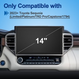 Coleya Anti-Glare Matte Screen Protector for 2023 2024 2025 Toyota Sequoia (Limited/Platinum/TRD Pro/Capstone/1794), 9H Tempered Glass 2024 2025 Sequoia Accessories HD/Anti-Fingerprint 14"