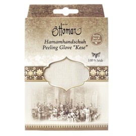 Ottoman Care Line Kese Silkworm Peeling Hamam Glove 100% Silk for Sensitive Skin Single Pack
