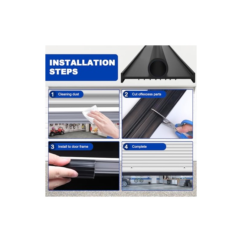 DGSL Garage Door Seals Bottom Rubber Weather Stripping Kit Seal