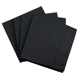 JAM PAPER Medium Lunch Napkins - 6 1/2 x 6 1/2 - Black - 50/Pack