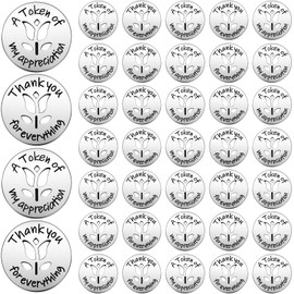 48 Pcs Token of Appreciation Coins 0.79 Inches Diameter Kindness Coins Incentives Metal Tokens Thank You Appreciation Tokens for Student Awards School Supplies Kids Behavior