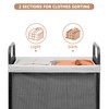 STORAGE MANIAC STORAGE MANIAC Rolling Laundry Basket with Wheels 2-Section