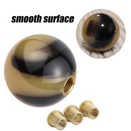 Padaodao Resin Gear Knob Round Lever Stick Shifter Car Shift Handle for Most Manual Transmissions Vehicle SUV Trucks, Brown Black Gradient