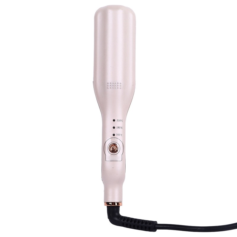 Flat Curling Iron 45W Pink Negative Ion Hair Crimper Waver