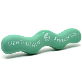 Heat-Wave (Mint Green)(Single) Synergy Stone - Contoured Hot Stone Massage Tool with Radiant Heat - Relaxing and Therapeutic for Neck, Back, Legs, Feet - Natural-Matte Surface for Skin with Oil only