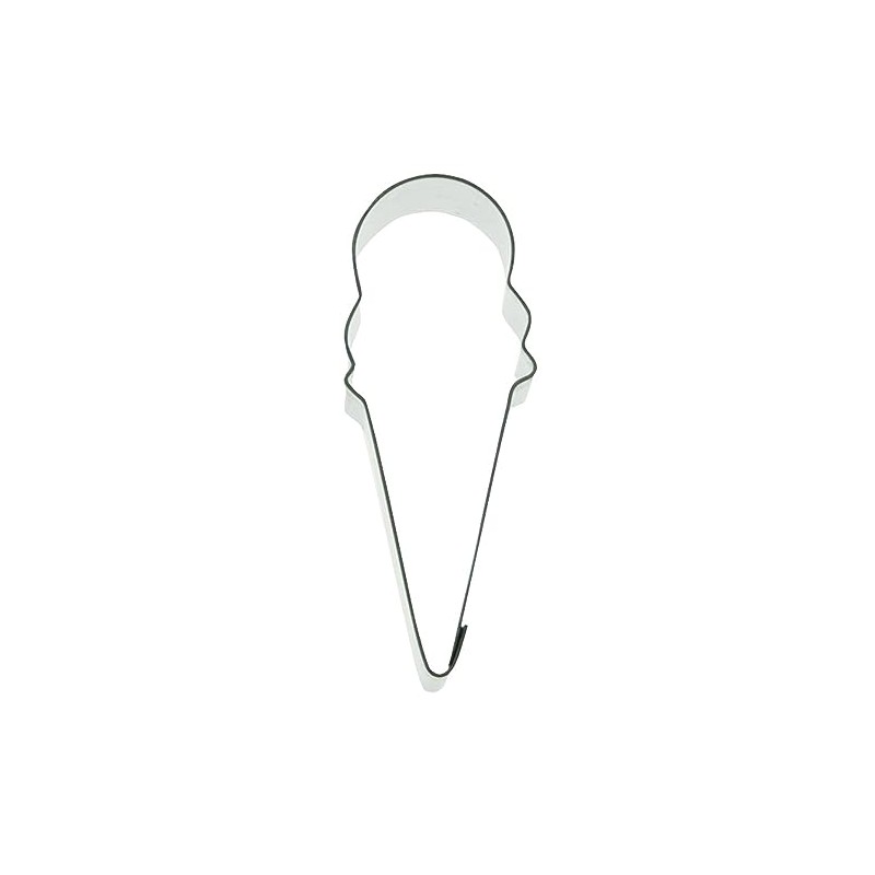 Staedter Ice Cream Cone Cookie Cutter, Silver, 6 cm