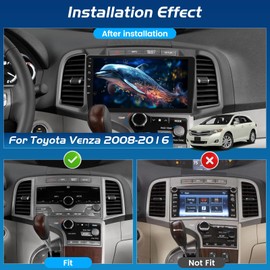 [4+64G] NHOPEEW Android 13 Car Radio for Toyota Venza 2008-2016 - Wireless Carplay and Android Auto - 9 Inch 1280 * 720 HD Touch Screen Car Stereo - 32 EQ/WiFi/GPS/SWC + AHD Backup Camera