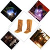 Telituny Cowhide Shoe Protector, Welding Gaiters, 1 Pair Long Leather