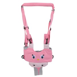 Baby Walking Harness Cartoon Handheld Toddler Walk Learning Helper Assistant Belt for 8‑24 Month Old Pink
