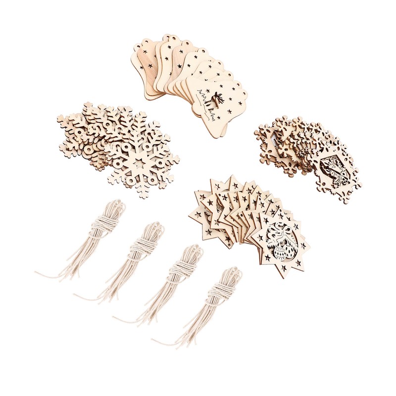 Wooden Pendants Unique Hand Made DIY Artworks Handicrafts Wood Chips